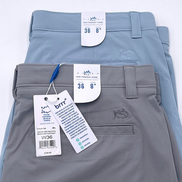Lot of 2 Southern Tide Mens Brrrdie Gulf Shorts 36 8
